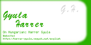 gyula harrer business card